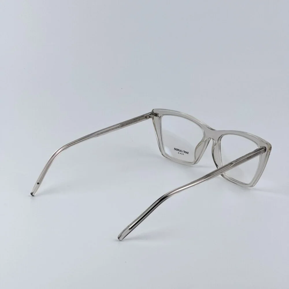 Saint Laurent Women BRAND NEW Eyeglasses Beige Cat Eye SL737 MICA THIN O04
